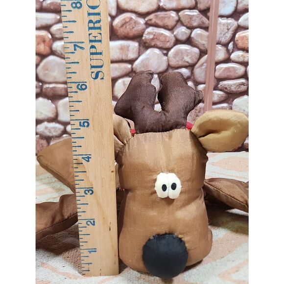 Vintage Hallmark Rodney The Reindeer Christmas Bean Bag Plush NYLON PUFFY 12" #A - Picture 8 of 8